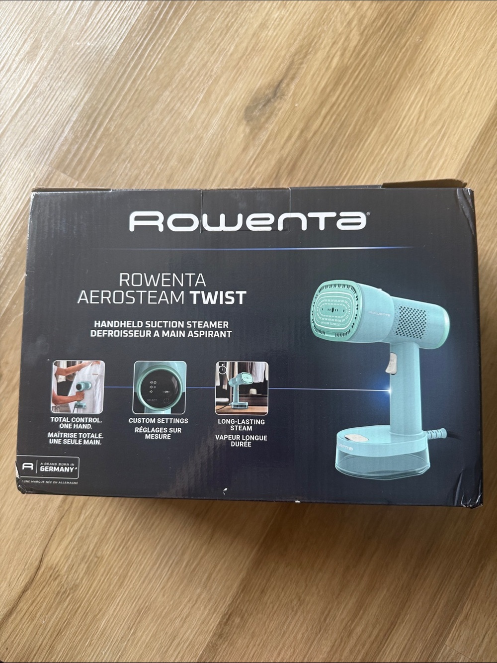 Rowenta AeroSteam Twist Handheld Steamer - Light Teal
